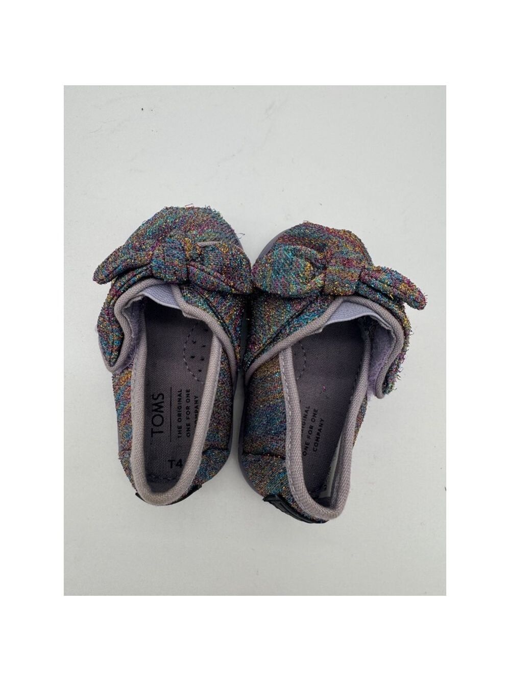 Girls TOMS Shoes Size T4 Multi-color - Picture 2 of 7